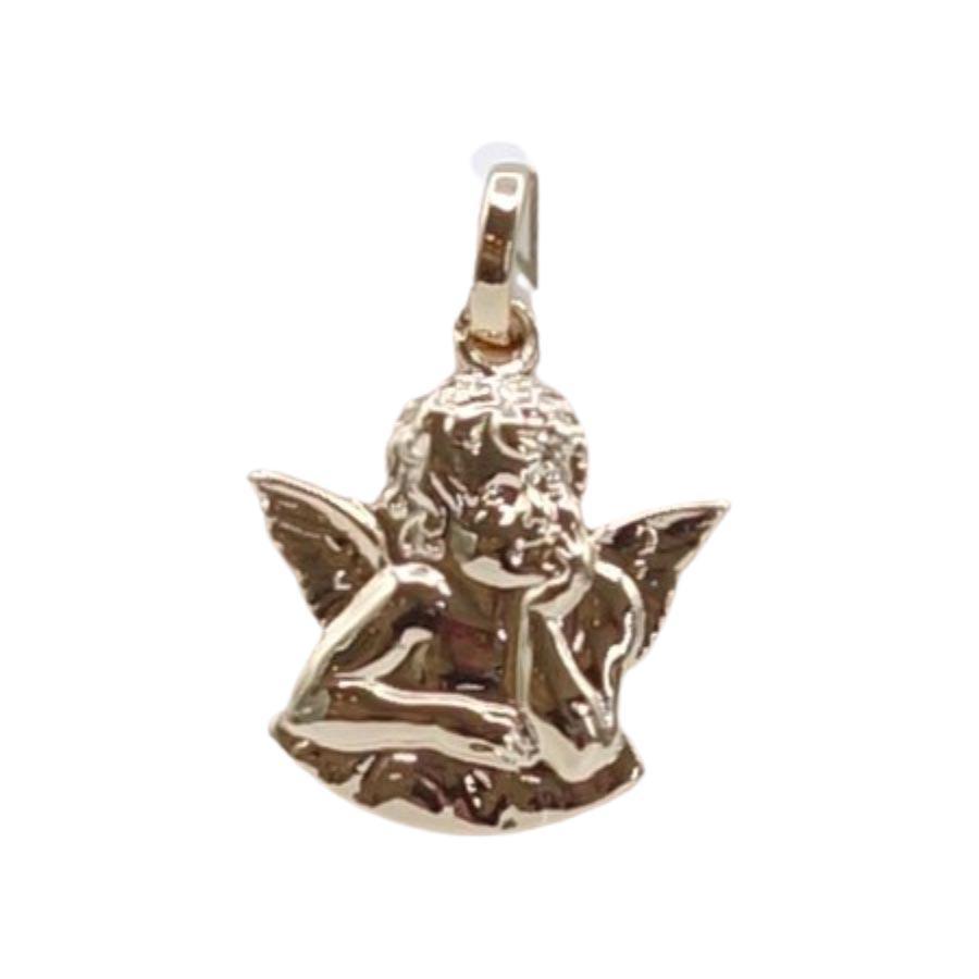 Médaille plaqué-or 3 microns ange découpé médaille Souvenirs de Lourdes