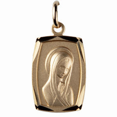Médaille Rectangulaire Vierge en Prière 20x15 mm. médaille Souvenirs de Lourdes