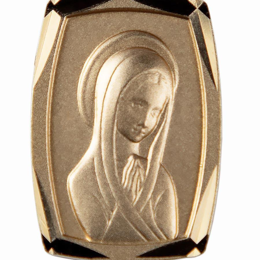 Médaille Rectangulaire Vierge en Prière 20x15 mm. médaille Souvenirs de Lourdes